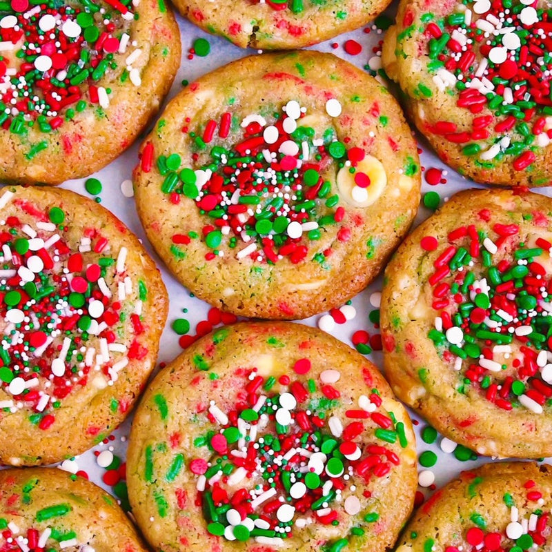 Merry & Bright Birthday Cake Cookies